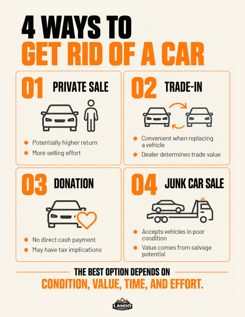4 Ways to Get Rid of a Car - Infographic