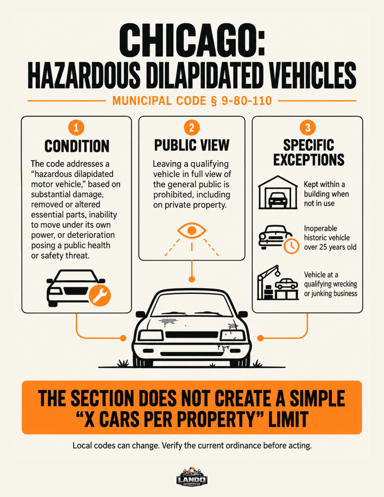 Chicago - Hazardous Dilapidated Vehicles - infographic