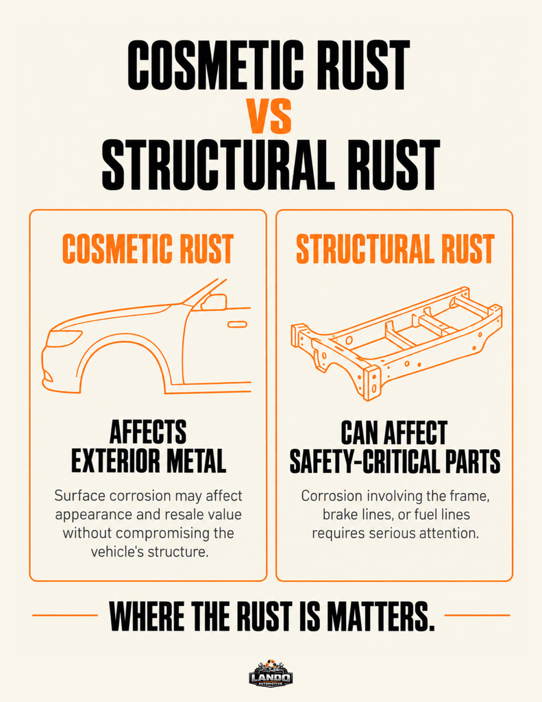 Cosmetic Rust vs Structural Rust - Infographic