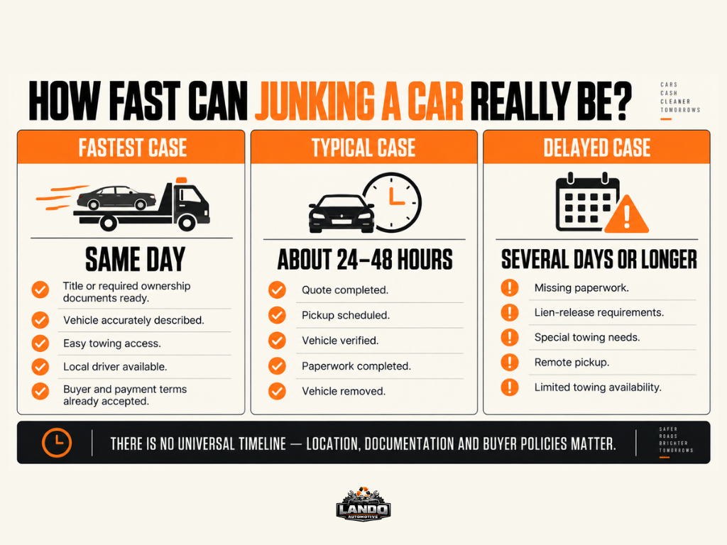 How Fast Can Junking a Car Really Be - Infographic