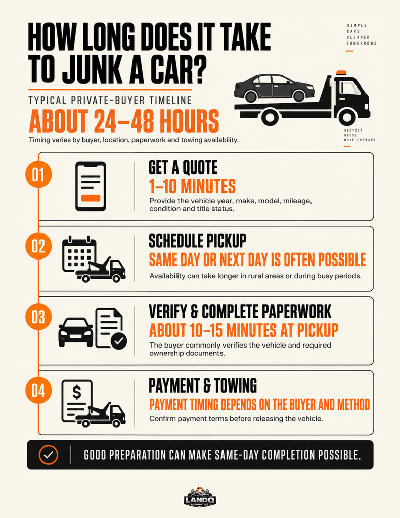 How Long Does It Take To Junk a Car - Infographic